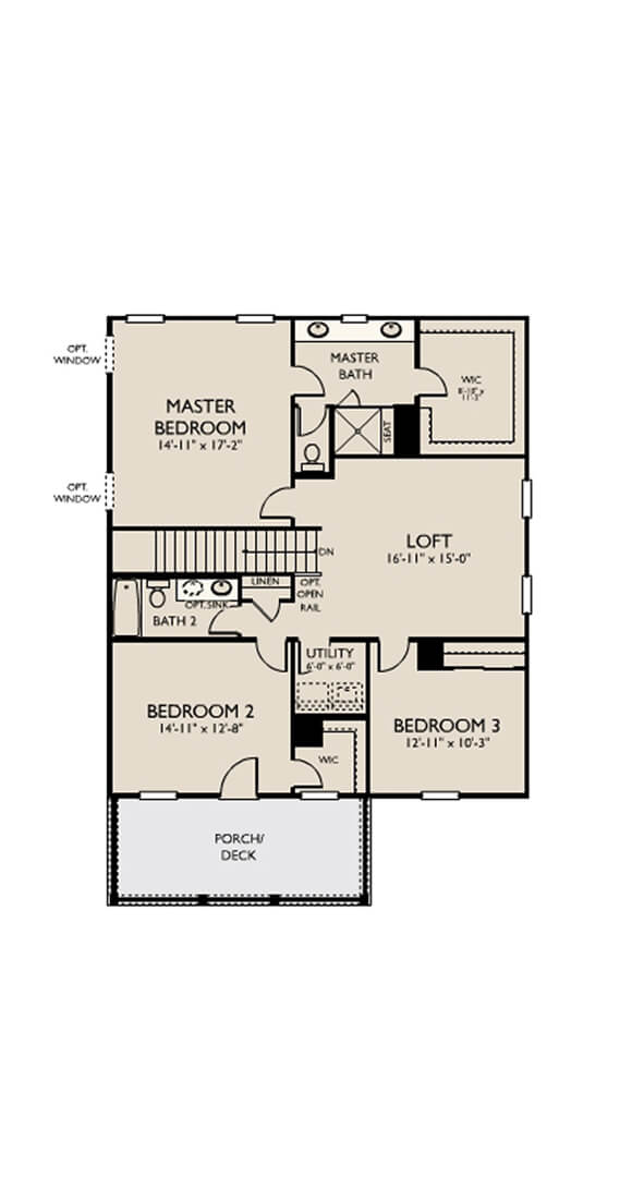 Ashton Woods Overton home plan second floor