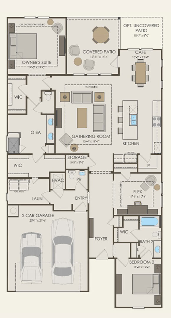 Del Webb Prestige home plan First Floor