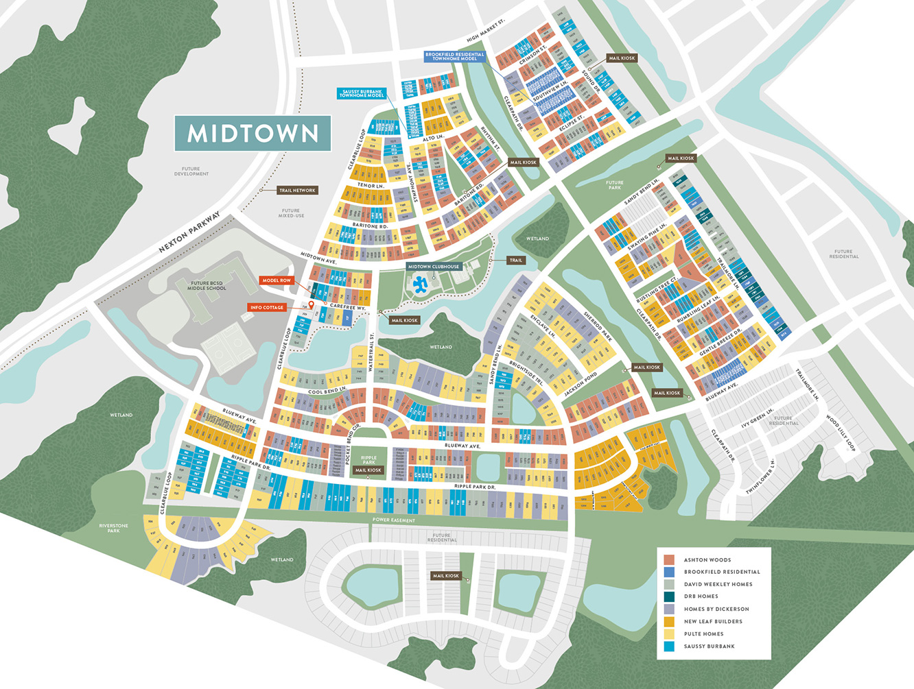 Nexton Midtown Community Map in Summerville, SC