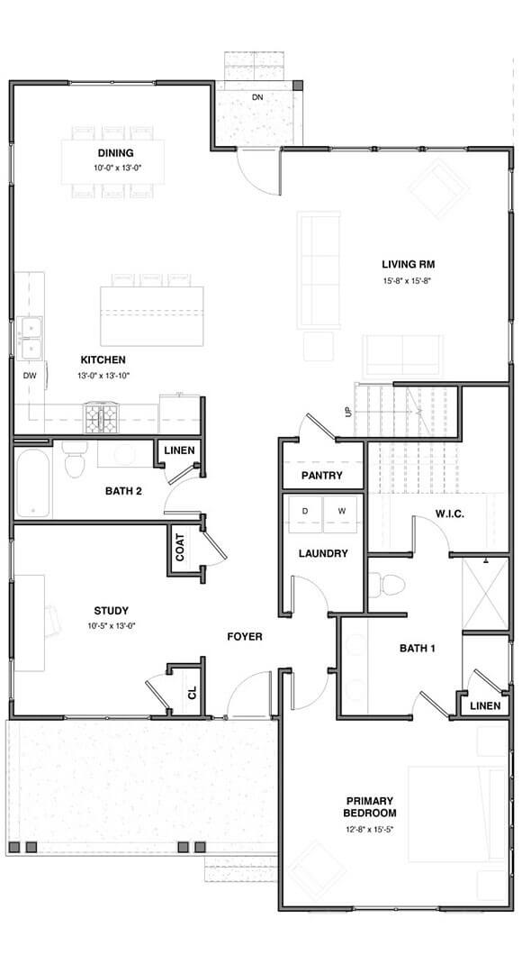 New Leaf Gates Home Plan First Floor