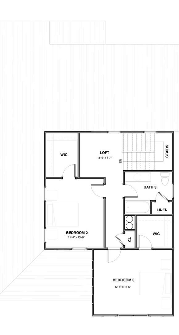 New Leaf Gates Home Plan Second Floor